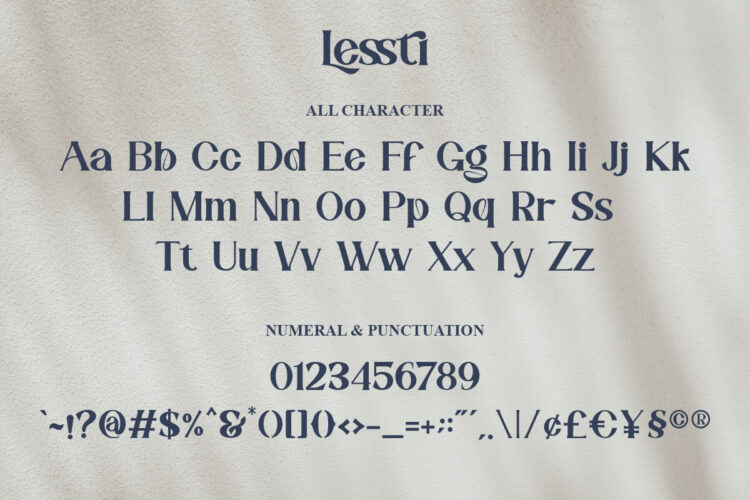 elegant serif font