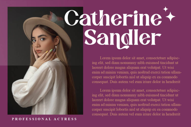 elegant serif font
