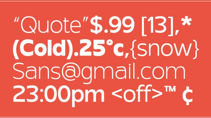 sans serif font family