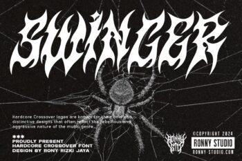 Hardcore Crossover Font Logo