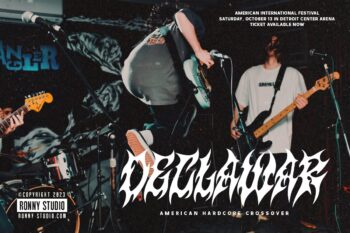 Hardcore Crossover Font Logo