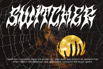 Hardcore Crossover Font Logo