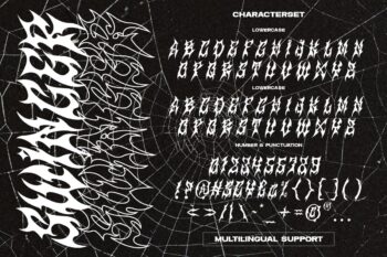 Hardcore Crossover Font Logo