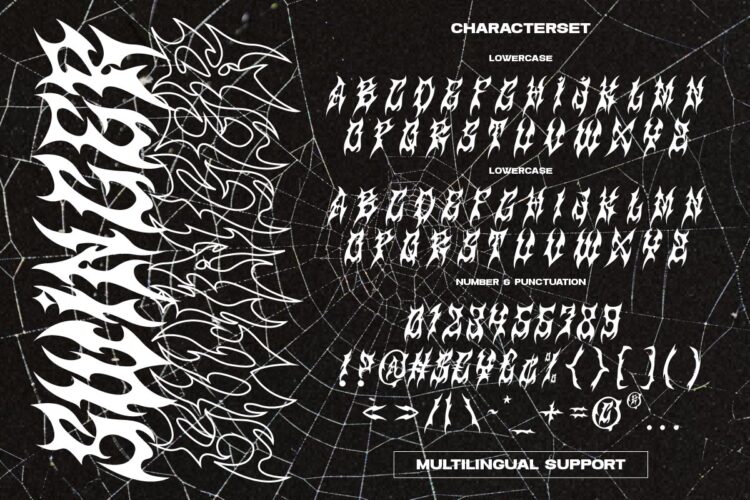 Hardcore Crossover Font Logo