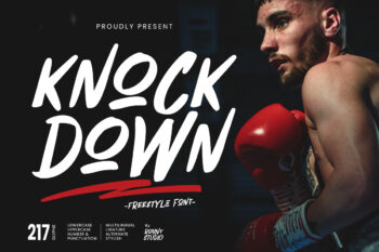 Knock Down - Handwriting Freestyle Font