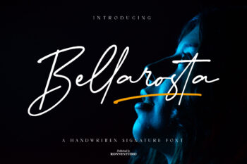 Bellarosta – Elegant Signature Font cover by Ronny Studio