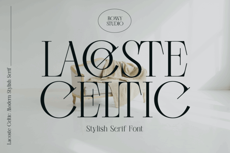 Lacoste Celtic – Stylish serif font for branding, fashion, logo design, and editorial projects