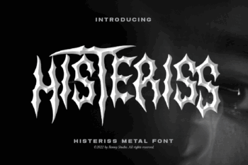 Histeriss – Extreme metal font for band logos, posters, album artwork, and underground merchandise