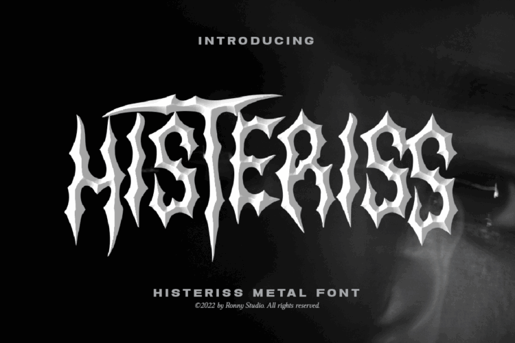Histeriss – Extreme metal font for band logos, posters, album artwork, and underground merchandise