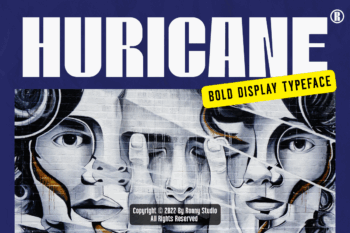 Huricane – Bold sans display font for posters, headlines, branding, and modern design