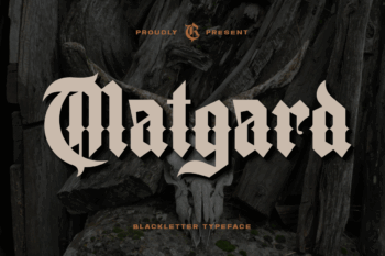 Matgard – Blackletter typeface for gothic design, vintage logos, tattoos, and medieval-inspired branding