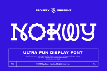 Nokwy – Ultra fun display font for playful design, posters, kids branding, and creative projects