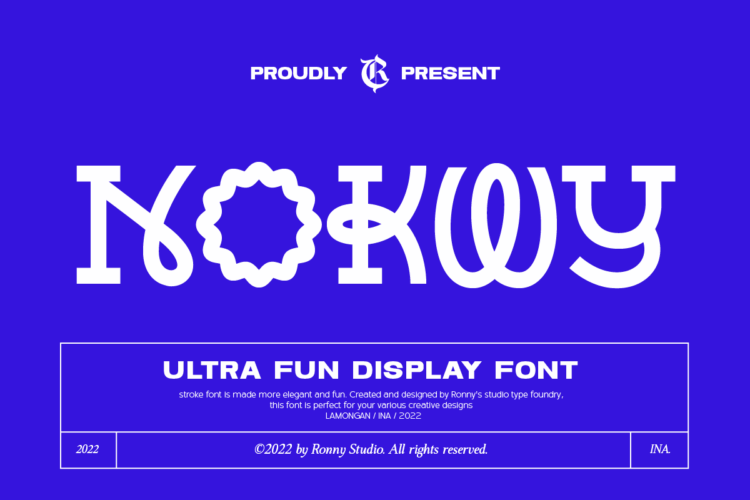 Nokwy – Ultra fun display font for playful design, posters, kids branding, and creative projects
