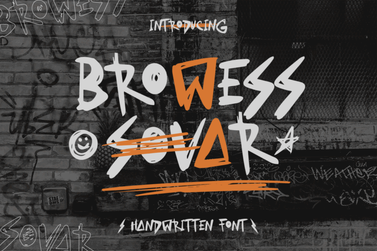 Browess Sovar – Handwritten font for personal branding, logos, invitations, and creative projects