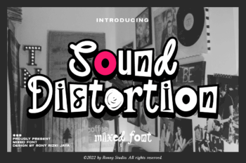 Sound Distortion – Mixed font for music posters, album covers, streetwear, and creative branding