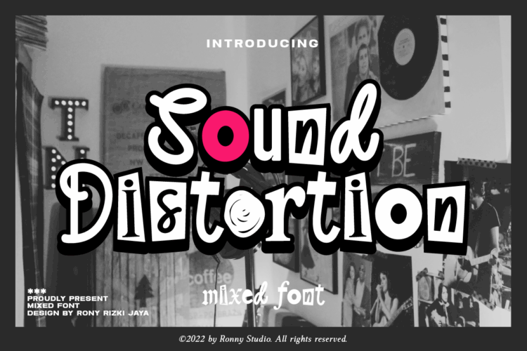 Sound Distortion – Mixed font for music posters, album covers, streetwear, and creative branding