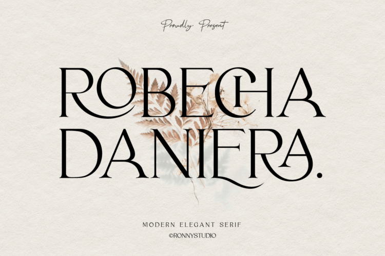 Robecha Daniera – Beauty Elegant Serif Font for luxury branding, logo, fashion, and modern design