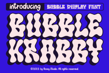 Bubble Krabby – Bubble display font for playful design, kids branding, posters, and fun packaging