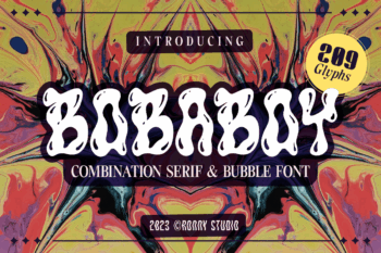 Bobaboy – Combination serif & bubble font for playful branding, posters, packaging, and creative design