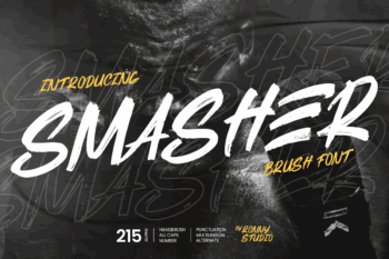 Smasher – Brush font for posters, logos, streetwear, and bold creative design