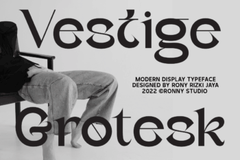 Vestige Grotesk – Modern sans serif typeface for branding, editorial, posters, and digital design