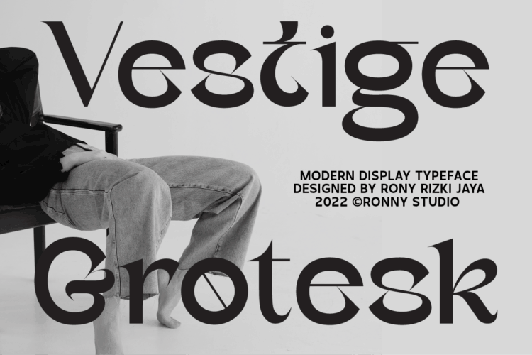 Vestige Grotesk – Modern sans serif typeface for branding, editorial, posters, and digital design