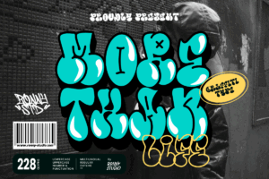 More Than Life – Bubble graffiti font for street art, hip hop design, posters, and urban branding