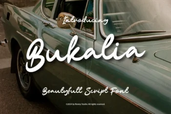 Bukalia Beautyfull Script Font – font preview mockup