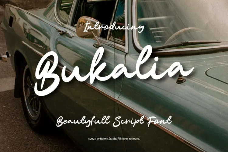 Bukalia Beautyfull Script Font – font preview mockup