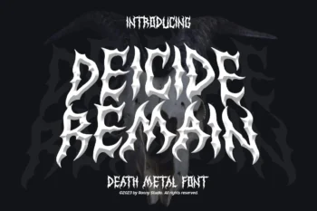 Deicide Remain – Death metal font for band logos, extreme posters, album covers, and dark merchandise