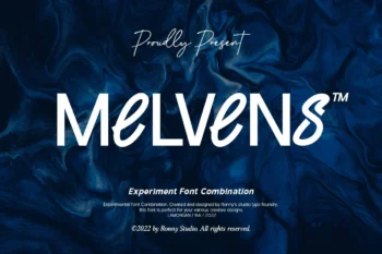 Melvens Experiment Font Combination – font preview mockup