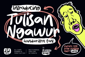 Tulisan Ngawur – Handwritten font for casual design, posters, quotes, and playful branding