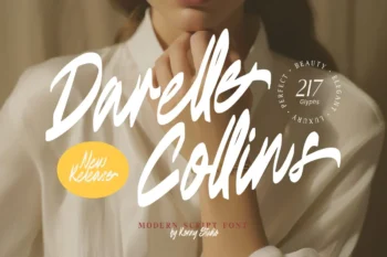Darelle Collins Modern Script Font – font preview mockup