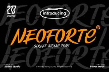 Neoforte Street Brush Font – font preview mockup