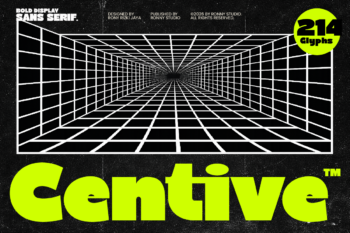 Centive futuristic display font bold sci-fi typography preview