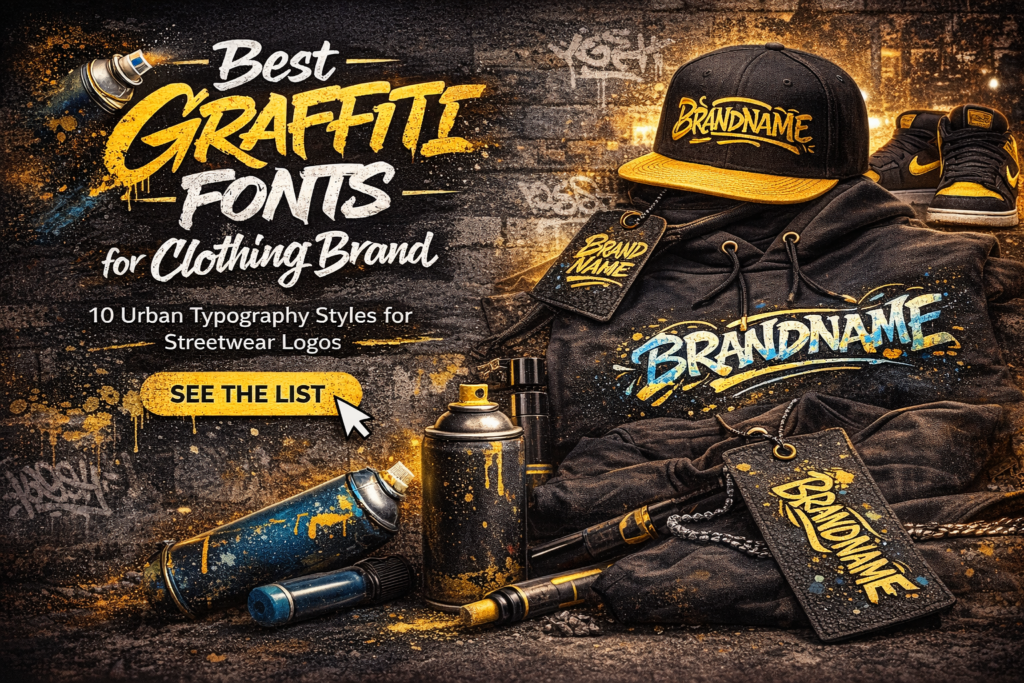 best graffiti fonts for clothing brand