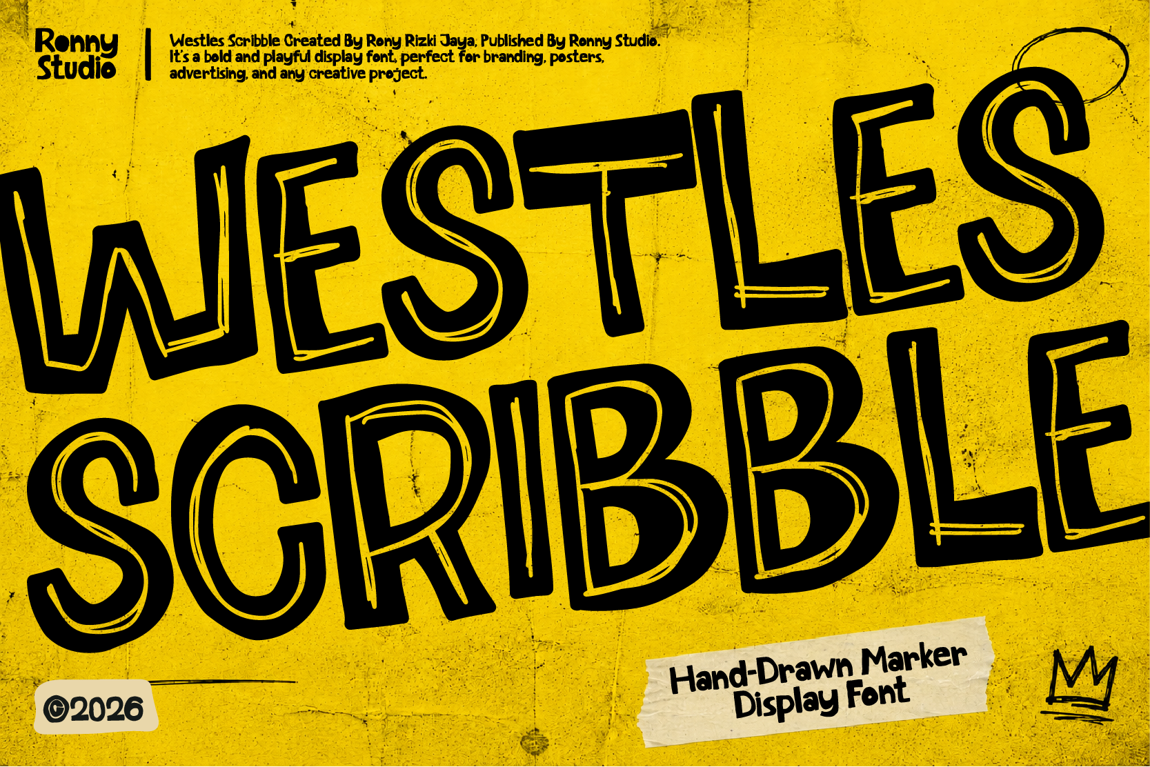 Westles Scribble - Hand-drawn Marker Display Font