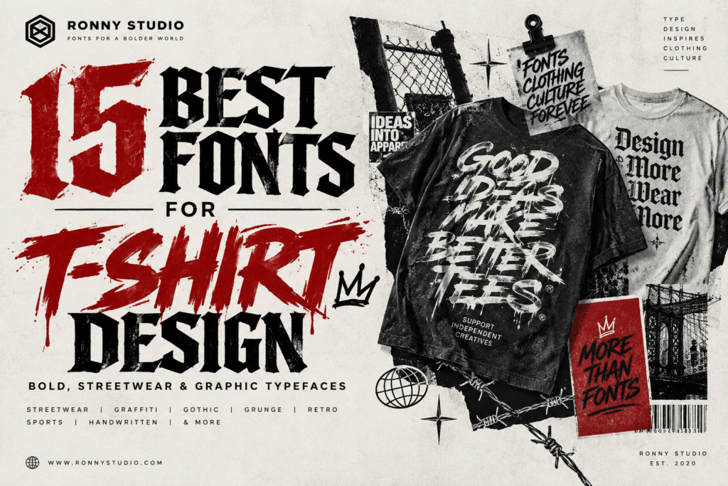 15 Best Fonts for T-Shirt Design