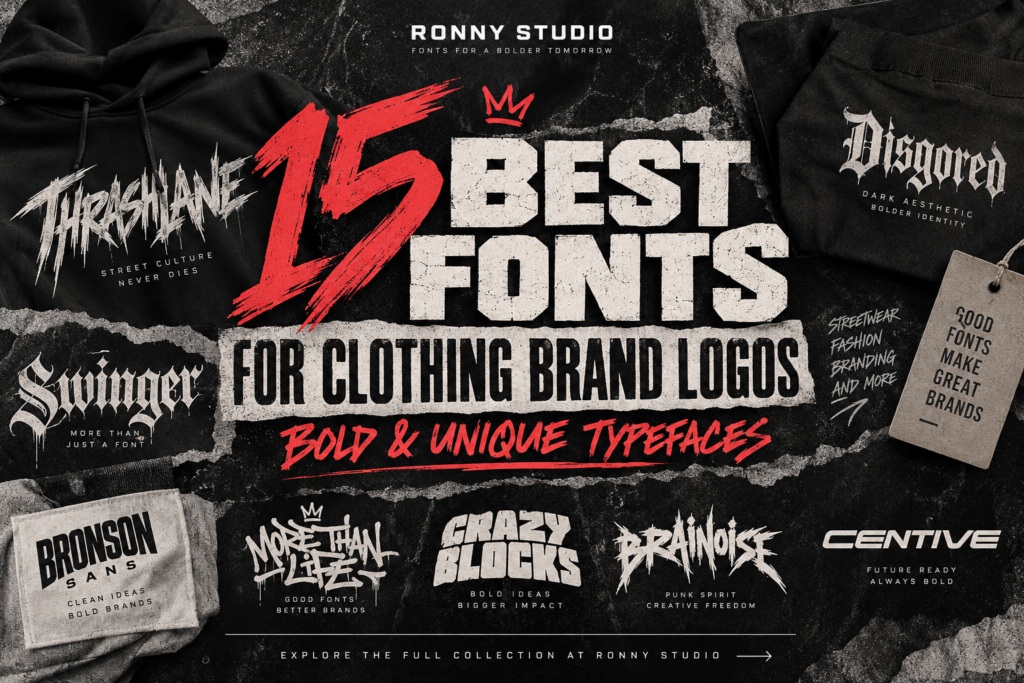 Best fonts for clothing brand logos and streetwear branding