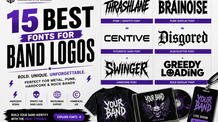 15 best fonts for band logos featuring Ronny Studio fonts