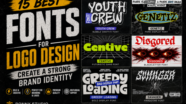 15 best fonts for logo design featuring Ronny Studio fonts