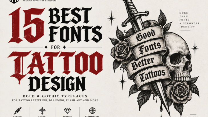 15 best fonts for tattoo design featuring gothic and blackletter typography