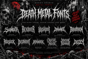 Death metal fonts for band logos and album covers by Ronny Studio